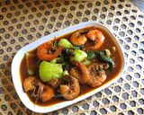 Gambar langkah 4 resipi Sayur Pak Choy Tumis Udang.