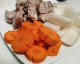 Hình bước làm 1 của món Canh sườn nấu rau củ