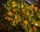 A picture of step 5 of Aloo Palak Matar Sabzi.