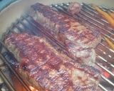 A picture of step 5 of Surf and turf / grilled veg / avocado chimichurri.