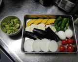 A picture of step 1 of Summer Vegetable Tempura Platter.