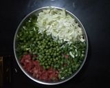 A picture of step 5 of Veg manchurian and fried rice.