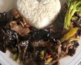 Foto del paso 15 de la receta: Carne al wok con verduras, salsa de soya y algas chinas