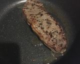 Foto langkah ke 10 dari resep Pan Fried Sirloin Accompanied with Sauteed Baby Potato and Red Bean Rendang Sauce.