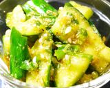 A picture of step 10 of Summer BBQ or Grilled Meat Side! Addictive Cucumber Salad.