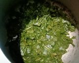 A picture of step 1 of Spinach (palak Paneer).