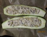 Gombás juhtúróval töltött tök paradicsomos burgonyával recept fázis 1 fotója
