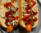 Φωτογραφία βήματος 4 της συνταγής Hot dog με λουκάνικο Φρανκφούρτης και ψωμάκι brioche!