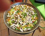 Foto del paso 4 de la receta Fideuá de verduras y mousse de pato