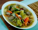Foto langkah ke 3 dari resep Chinese cabbage with meatballs (Sawi Putih & Bakso Kuah).