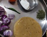 A picture of step 1 of Papad Ki Sabzi.