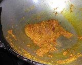 A picture of step 1 of Baingan curry.