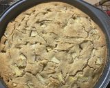 A picture of step 6 of Apple Cardamom Pound Cake- low histamine, gluten free, dairy-free, vegan, corn free.