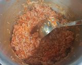 A picture of step 2 of Gajar rice.