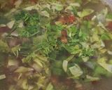 A picture of step 3 of Ragi flour mix vegetable soup.