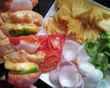 A picture of step 2 of Shish taouk kebab (Lebanese kebobs).