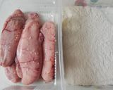 A picture of step 2 of Fried Hake Roe.