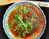 A picture of step 9 of Roghani mutton masala.