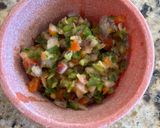 A picture of step 1 of Pineapple Salsa for Chicken or Pork Chops.