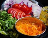 A picture of step 1 of Veggie Burger #vegancontest.