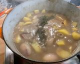 Une image de l'étape 19 de Duo de pommes de terre au lard et bouillon de sanglier.