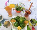 Hình bước làm 2 của món Nước cam pha mật ong