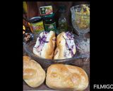A picture of step 5 of Breads bun sandwich.