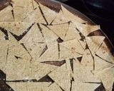 A picture of step 2 of Baked Garlic Parmesan Lavash Flatbread Chips.