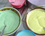 Foto langkah ke 4 dari resep Rainbow cake kukus ny.liem.