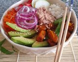 Foto del paso 3 de la receta: 🥢🍚 Poke bowl "otoñal" con calabaza, choclo y chauchas 🍲