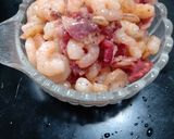 Foto del paso 6 de la receta: Espagueti con camarones, tocino y brócoli, a la crema con queso