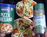 A picture of step 6 of Paneer pizza.