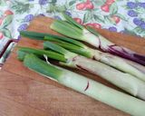 Foto del passaggio 1 della ricetta Linguine al verde dei cipollotti