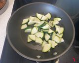 A picture of step 2 of Korean Bibimbap (Vegetarian).
