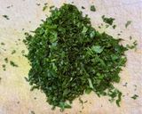 A picture of step 5 of Spiced sweet potato, puy lentil and rocket with honey and parmesan cheese.