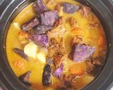 Hình bước làm 3 của món Bò kho khoai lang tím
