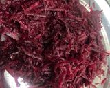 A picture of step 1 of Kerala style beetroot pachadi / Onam special.