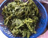 Foto langkah ke 1 dari resep Oseng daun singkong ebi udang pakai kaldu sapi👍🏻.