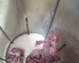 A picture of step 2 of Mcdonald style Strawberry Shake.