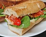 A picture of step 6 of My Marinated Kimchi Chicken and Sweet Pepper Sandwich.