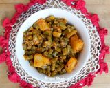 A picture of step 7 of Quick French beans and potato sabji.