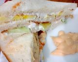 A picture of step 4 of Chicken With Egg Mayo Sandwich.                 .