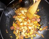 A picture of step 3 of Chinese fried rice.