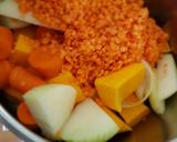 A picture of step 2 of Lentil and Butternut Squash Soup.