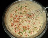 A picture of step 3 of Vegetable Wheat cheela.
