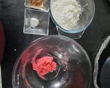 A picture of step 2 of Red velvet chocochip cookies.
