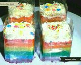 Foto langkah ke 6 dari resep Rainbow Cake Singkong Gluten Free.