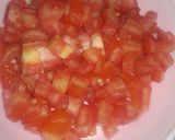 Foto del paso 3 de la receta: Tortilla de papas con jamón, queso y tomate