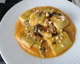 Foto del passaggio 5 della ricetta Paccheri zucca, radicchio e noci