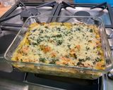 Une image de l'étape 25 de Gratin d’épinards au jambon, pignons de pin et floraline.